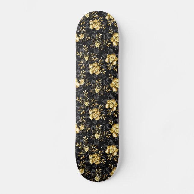 Nahtlos mit Schmuckorchideen Skateboard (Vorderseite)