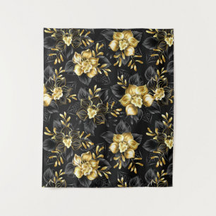 Nahtlos mit Schmuckorchideen Wandteppich