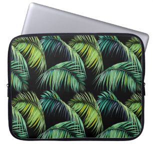 Nahtlos mit tropischen Blätter aus Palmen. Wasser Laptopschutzhülle