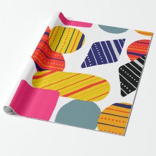 Nahtlos stylisches abstraktes, handgezeichnetes Mu Geschenkpapier
