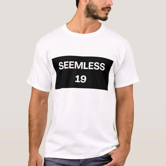 NAHTLOS. T-SHIRT MIT DRUCK (Vorderseite)