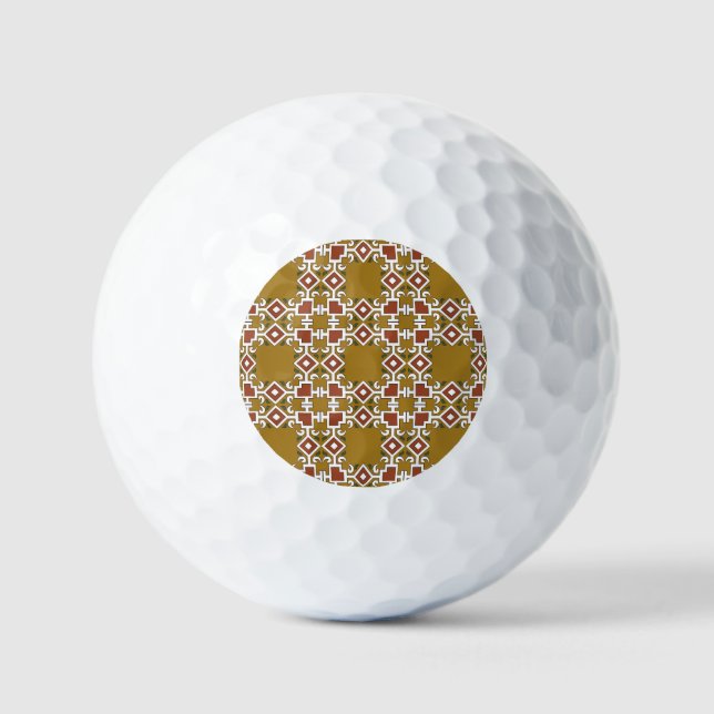 Nahtlos: Vintager Musterhintergrund Golfball (Vorderseite)