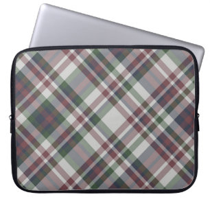 Nahtlos Vintages multicolorfarbenes Tartan-Muster. Laptopschutzhülle