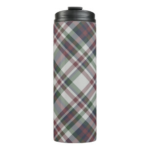 Nahtlos Vintages multicolorfarbenes Tartan-Muster. Thermosbecher