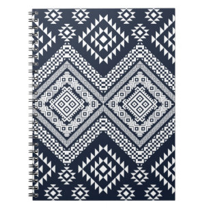 Nahtlos Vintages Tribal Muster Design. Stylish Mo Notizblock