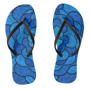 Nahtlose abstrakte Blume mit Blumenmotiven Flip Flops
