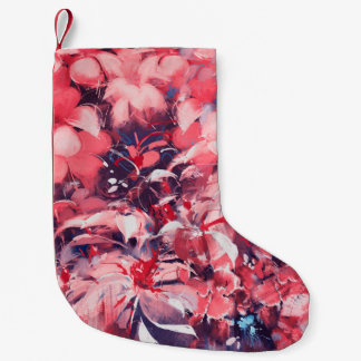 nahtlose abstrakte Blume, Ölmalerei, schlecht Kleiner Weihnachtsstrumpf