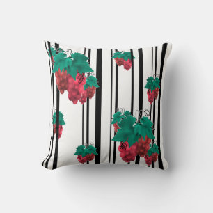 Nahtlose abstrakte Cartoon Traubenfrucht gestreift Kissen