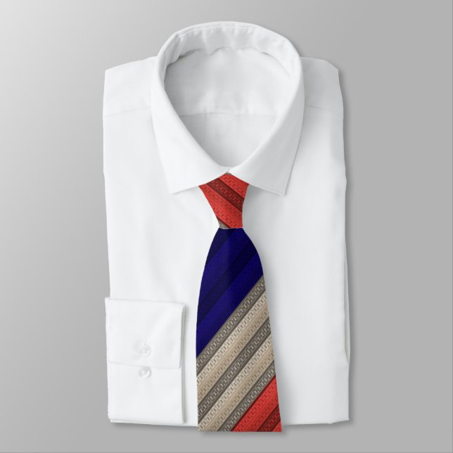 Nahtlose abstrakte Dekoration Retro Vintag Krawatte (Gebunden)