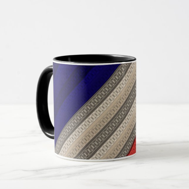 Nahtlose abstrakte Dekoration Retro Vintag s Tasse (Vorderseite Links)