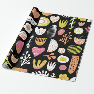 Nahtlose abstrakte Formen, bunte, Vintage Kinderku Geschenkpapier