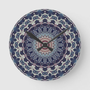 Nahtlose abstrakte geometrische Rundkreismandala Runde Wanduhr