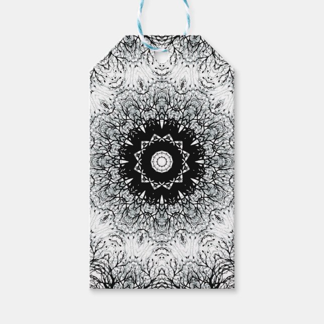 Nahtlose abstrakte Mandala Rundkreis Kaleidoscop Geschenkanhänger (Vorderseite)