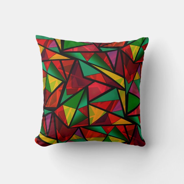 Nahtlose abstrakte, moderne geometrische Formen tr Kissen (Vorderseite)