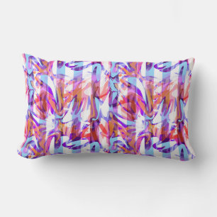 Nahtlose abstrakte moderne Pinselstriche multicolo Lendenkissen