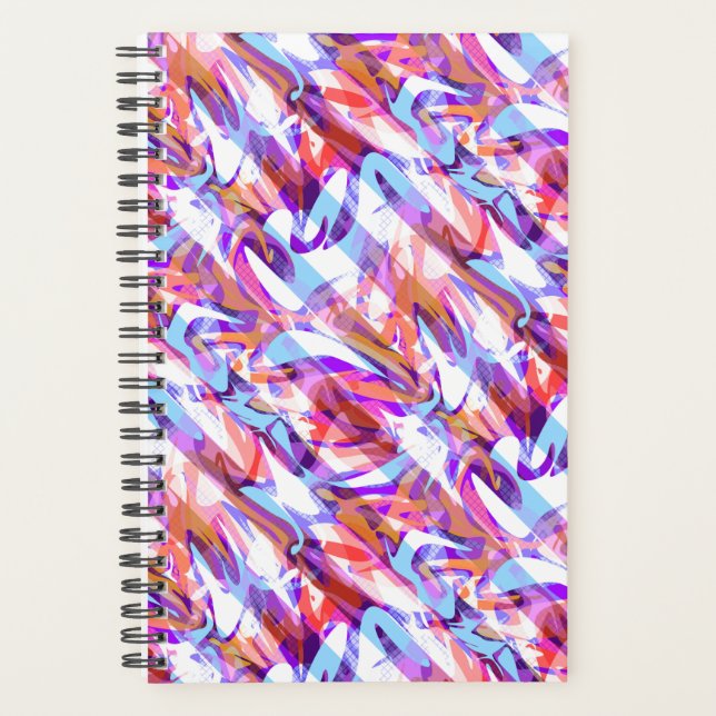 Nahtlose abstrakte moderne Pinselstriche multicolo Planer (Vorderseite)