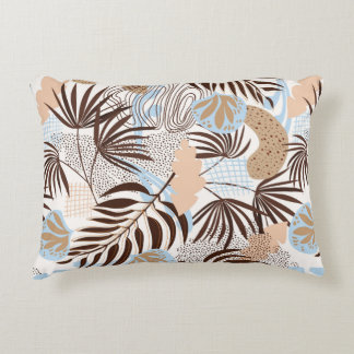 Nahtlose abstrakte Naturstruktur auf weißem Hinter Dekokissen