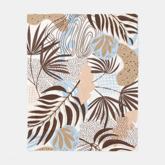 Nahtlose abstrakte Naturstruktur auf weißem Hinter Fleecedecke