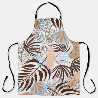 Nahtlose abstrakte Naturstruktur auf weißem Hinter Schürze