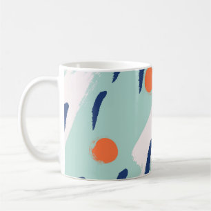 Nahtlose abstrakte Pinselstrichformen Kaffeetasse