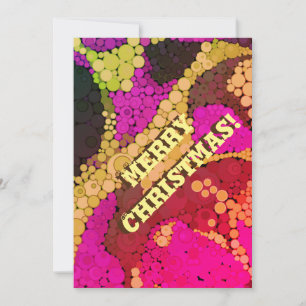 Nahtlose abstrakte Pointillismus Punkte gelbe Krei Feiertagskarte