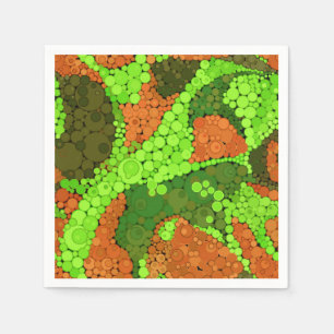 Nahtlose abstrakte Pointillismus Punkte grün b Serviette