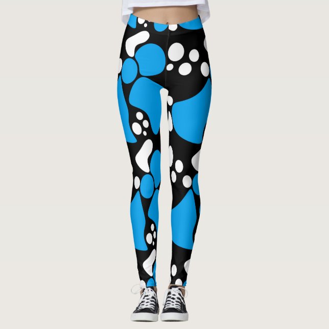 Nahtlose abstrakte Punkte markieren moderne Kreise Leggings (Vorderseite)