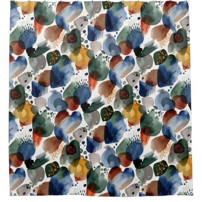 nahtlose Abstraktionskreise Duschvorhang (Vorderseite)