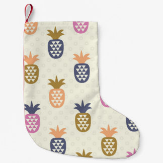 Nahtlose Ananas Vintages Muster Kleiner Weihnachtsstrumpf