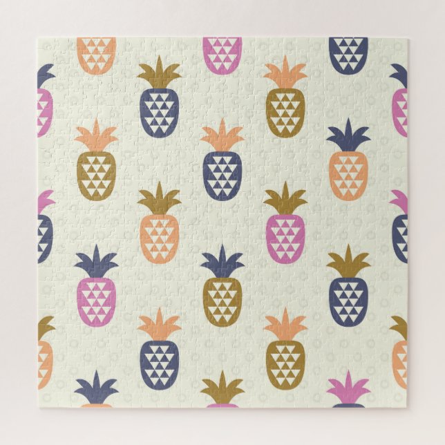 Nahtlose Ananas Vintages Muster Puzzle (Vertikal)