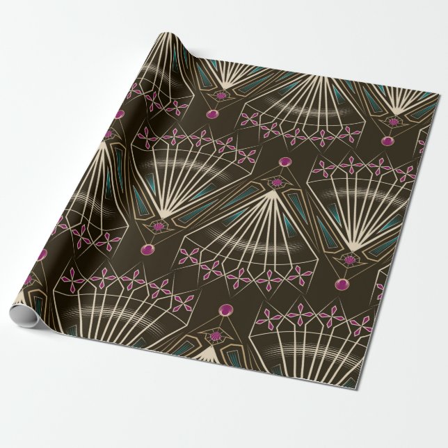Nahtlose antike Kunst Deko-Muster Geschenkpapier (Ungerollt)