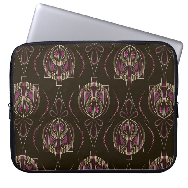 Nahtlose antike Kunst Deko-Muster Laptopschutzhülle (Vorderseite)