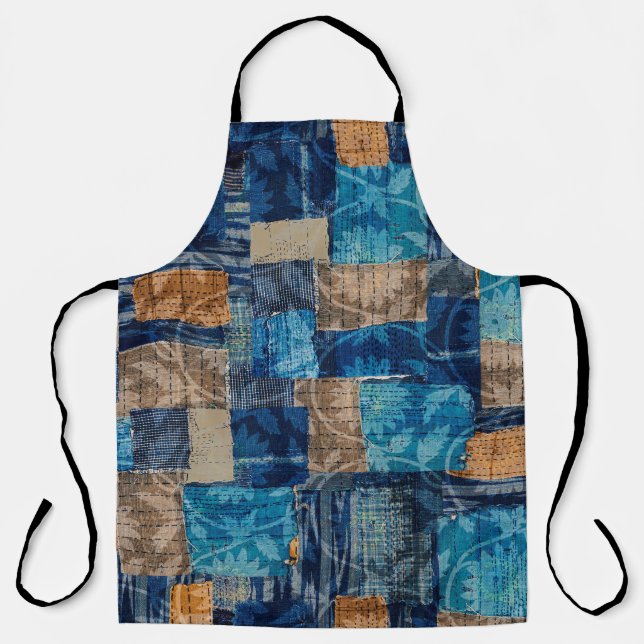 Nahtlose Aquarellfarbe abstrakte Digitalmuster Schürze (Vorderseite)