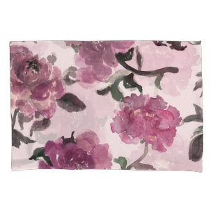 Nahtlose Aquarellfarben-Blume Illustrationsmuster Kissenbezug
