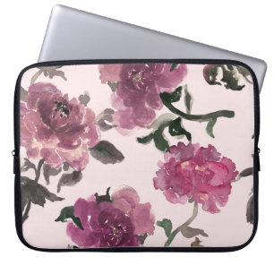 Nahtlose Aquarellfarben-Blume Illustrationsmuster Laptopschutzhülle