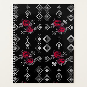 Nahtlose Aquarellfarben-rote Rosen Blume Planer