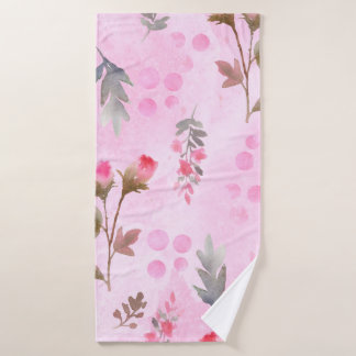 Nahtlose Aquarellmuster mit Rosebu Badehandtuch