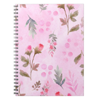 Nahtlose Aquarellmuster mit Rosebu Notizblock