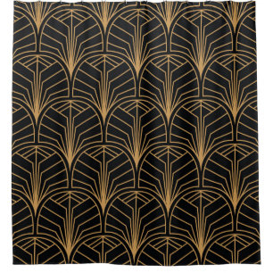 Nahtlose Art Deco Muster. Vintag minimalistisch Duschvorhang