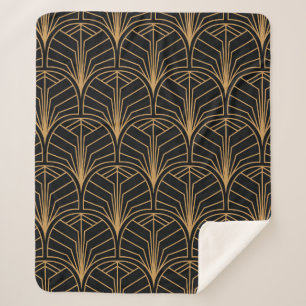 Nahtlose Art Deco Muster. Vintag minimalistisch Sherpadecke