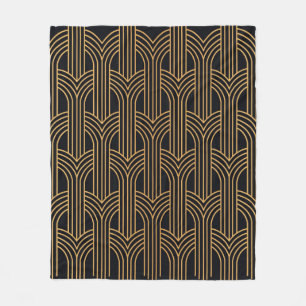 Nahtlose Art Deco Muster. Vintager geometrischer G Fleecedecke
