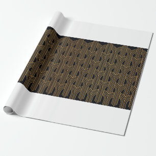 Nahtlose Art-Déco-Muster. Vintager geometrischer G Geschenkpapier