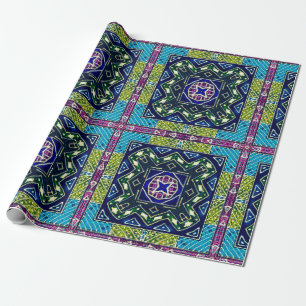 Nahtlose Azteken-Muster. Ikat Zickzack Tuch. Wiede Geschenkpapier