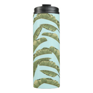 Nahtlose Bananen-Blätter. Vintages tropisches Must Thermosbecher