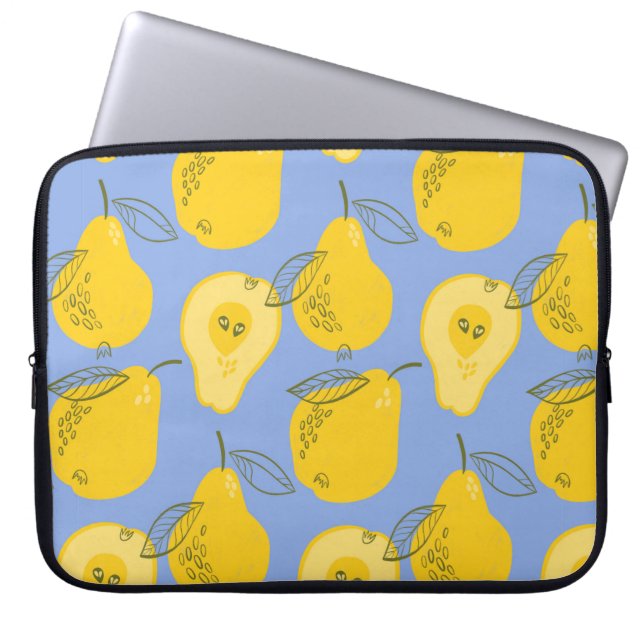 Nahtlose Birnen Laptopschutzhülle (Vorderseite)