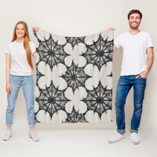 Nahtlose Black Lace Spiegeschicht Webmuster auf We Fleecedecke