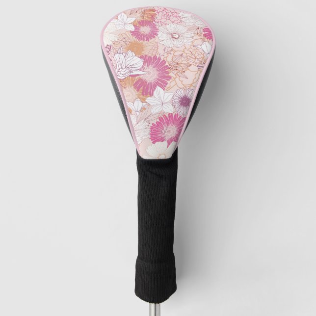 Nahtlose Blume Golf Headcover (Vorderseite)
