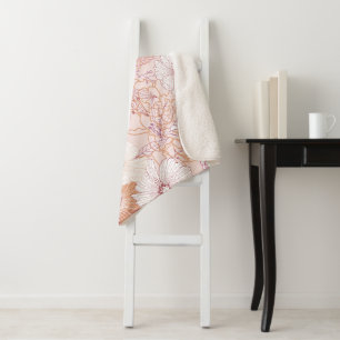 Nahtlose Blume Sherpadecke