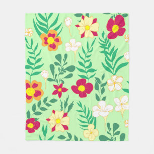 Nahtlose Blume und hinterlassene Innendekoration Fleecedecke