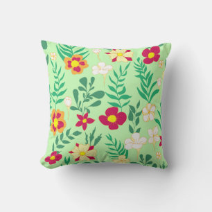 Nahtlose Blume und hinterlassene Innendekoration Kissen